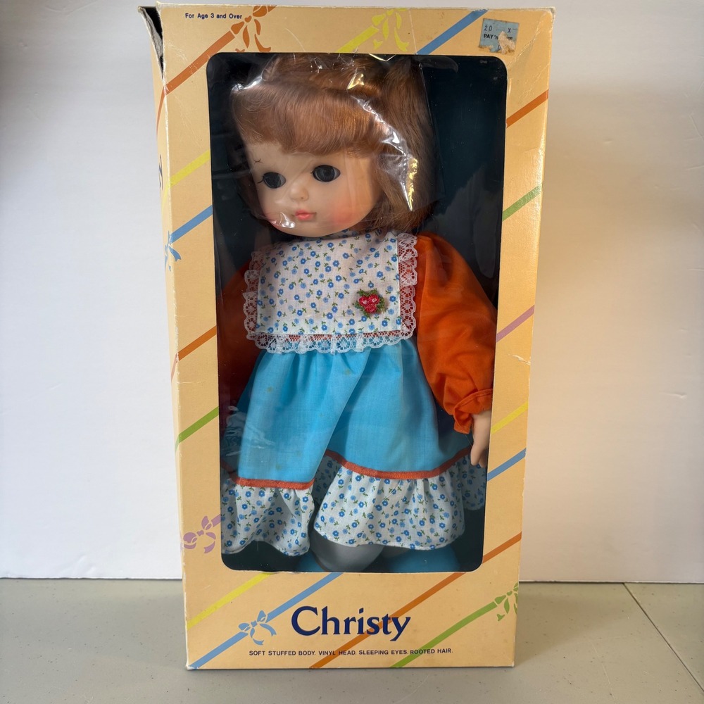 Vintage Christy Doll Soft Stuffed Body Vinyl Head Sleeping Eyes Rooted Hair NIB